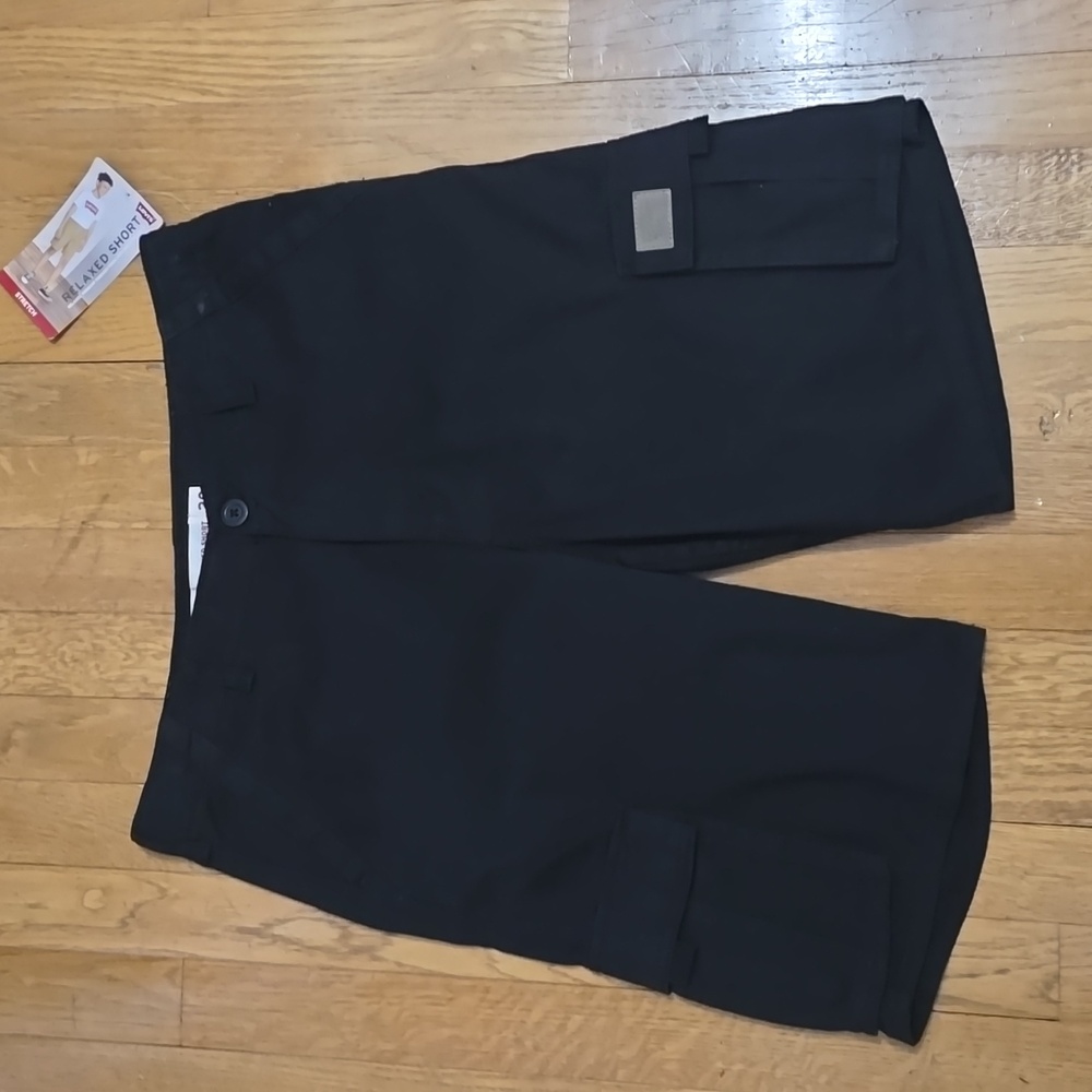LEVIS YOUTH BOYS BLACK RELAXED FIT CARGO SHORTS SIZE 20